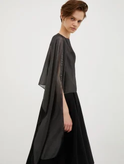 Lurex voile shrug