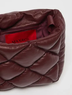 Matelassé nappa-leather mini bag