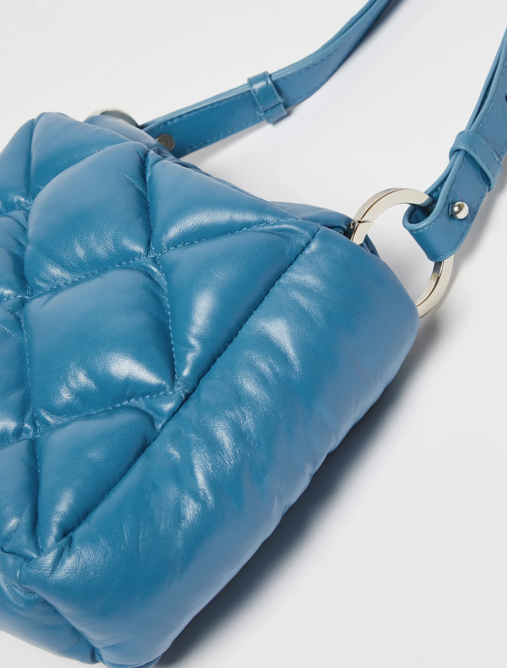 Matelassé nappa-leather mini bag