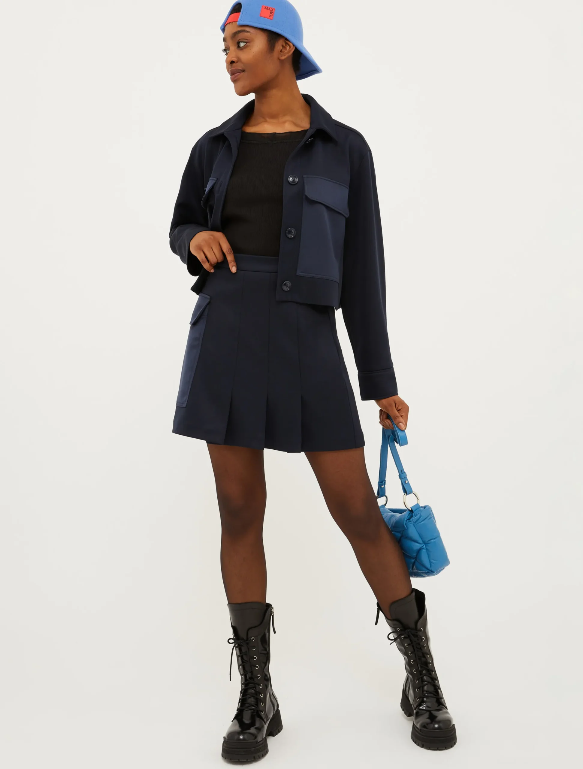 Matelassé nappa-leather mini bag