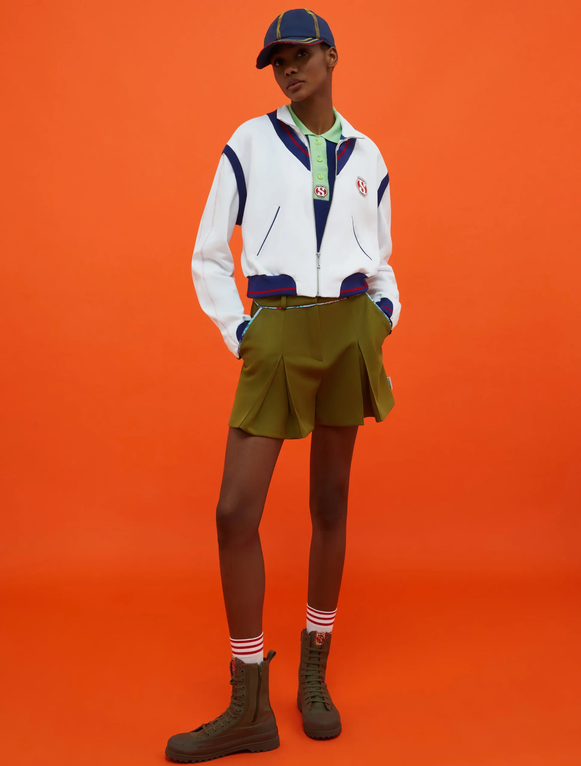 MAX&Co. with Superga fleece bomber jacket
