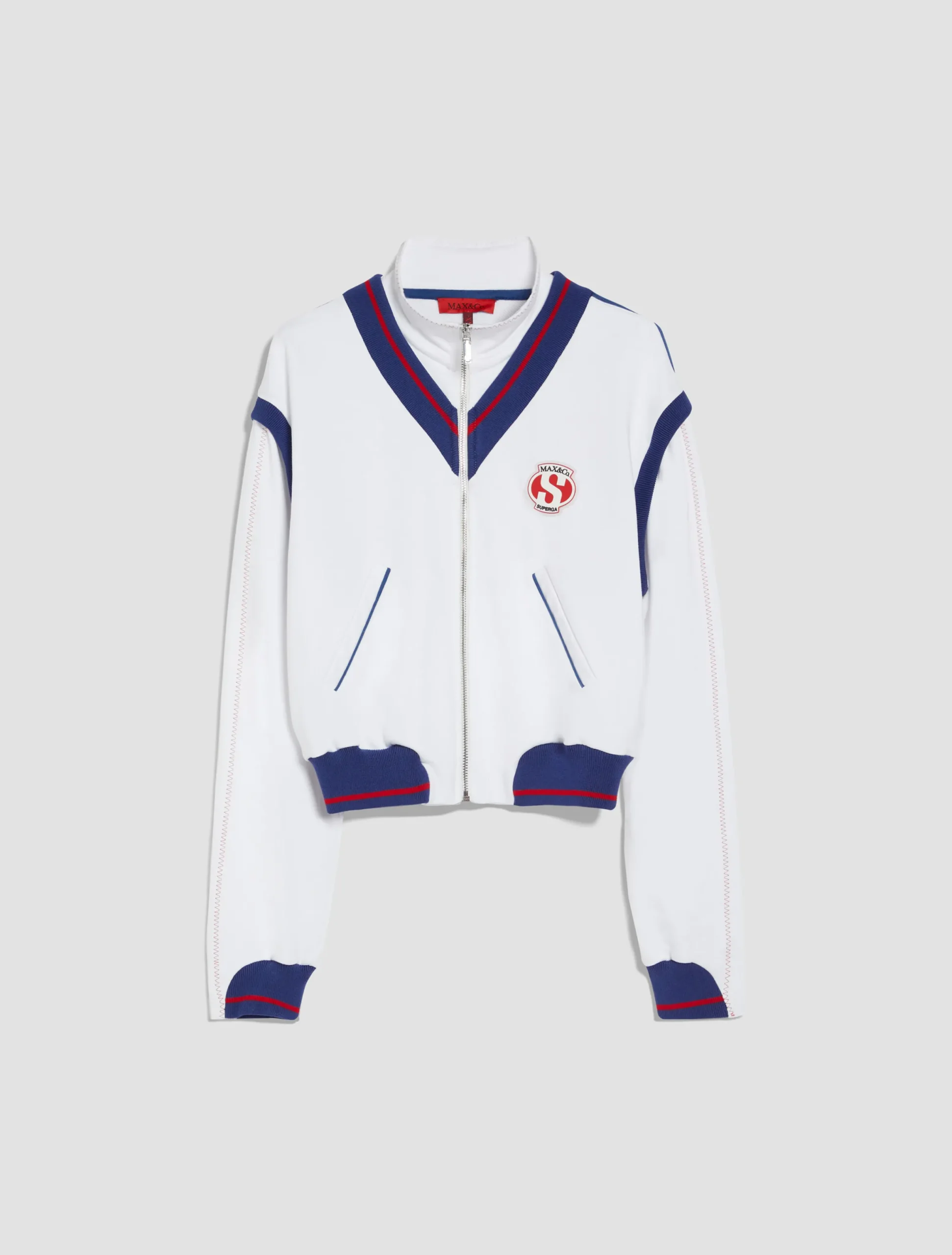 MAX&Co. with Superga fleece bomber jacket