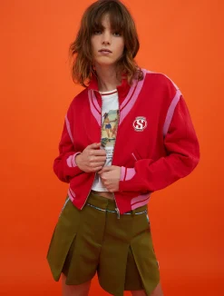 MAX&Co. with Superga fleece bomber jacket