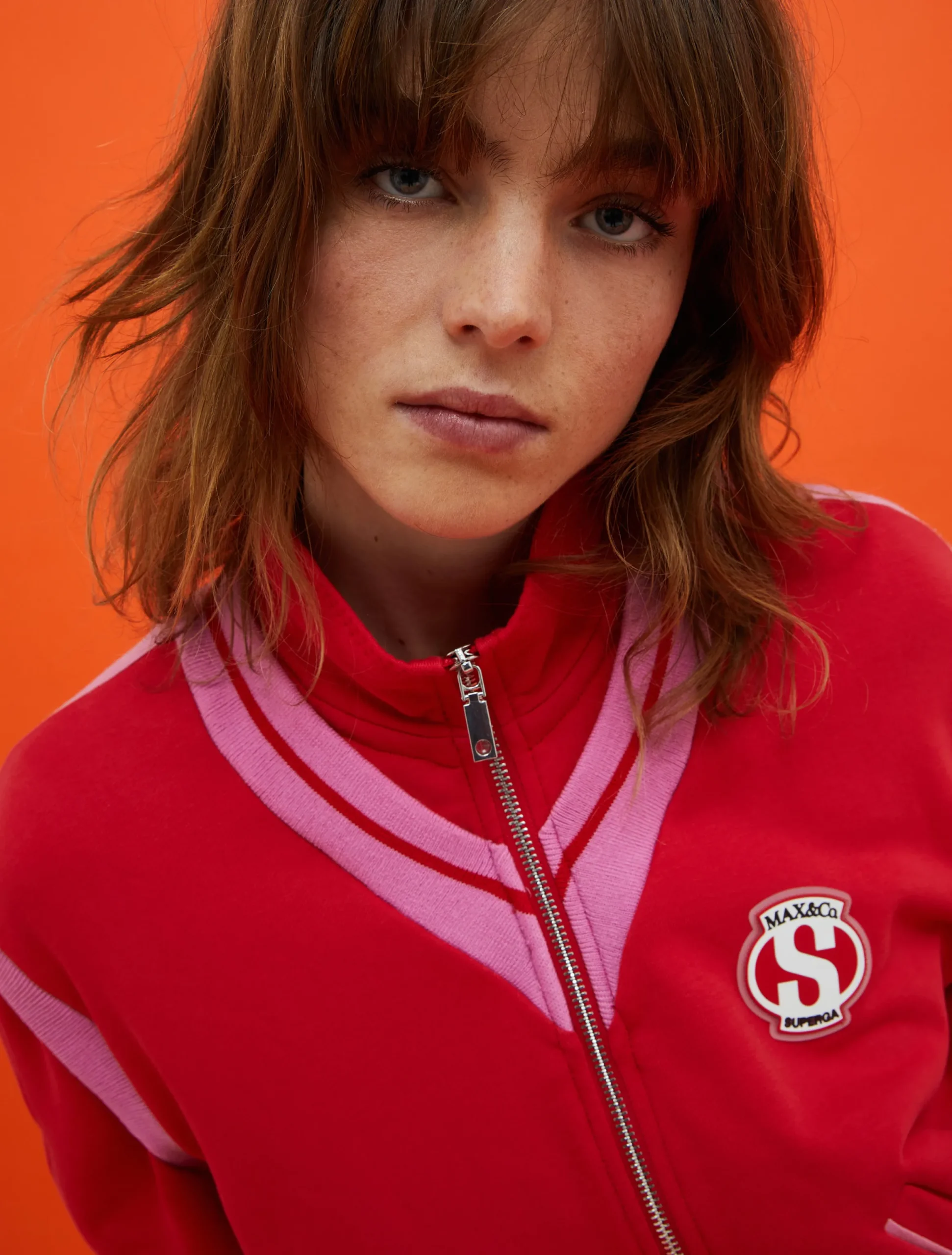MAX&Co. with Superga fleece bomber jacket