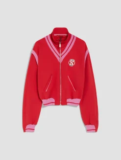 MAX&Co. with Superga fleece bomber jacket