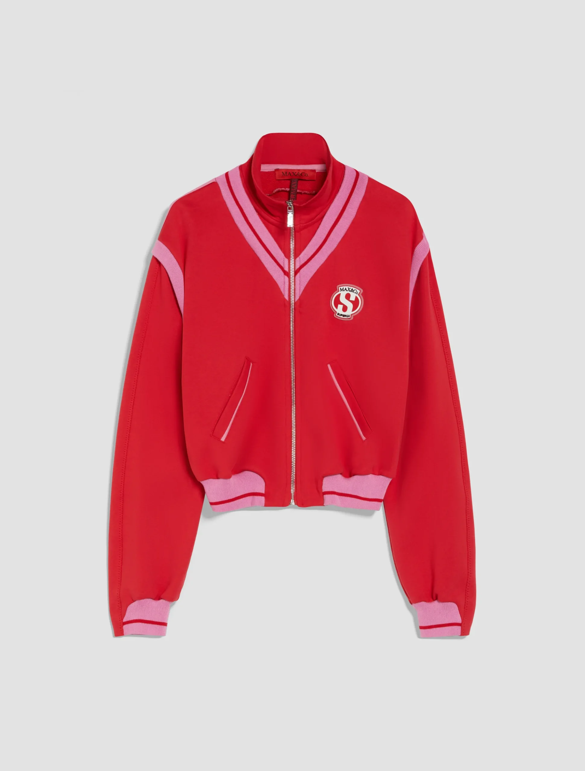 MAX&Co. with Superga fleece bomber jacket