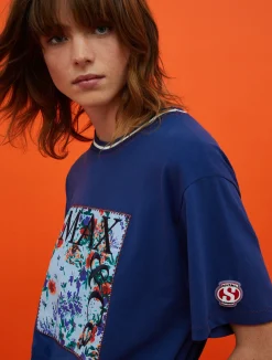 MAX&Co. with Superga logo-embroidered T-shirt
