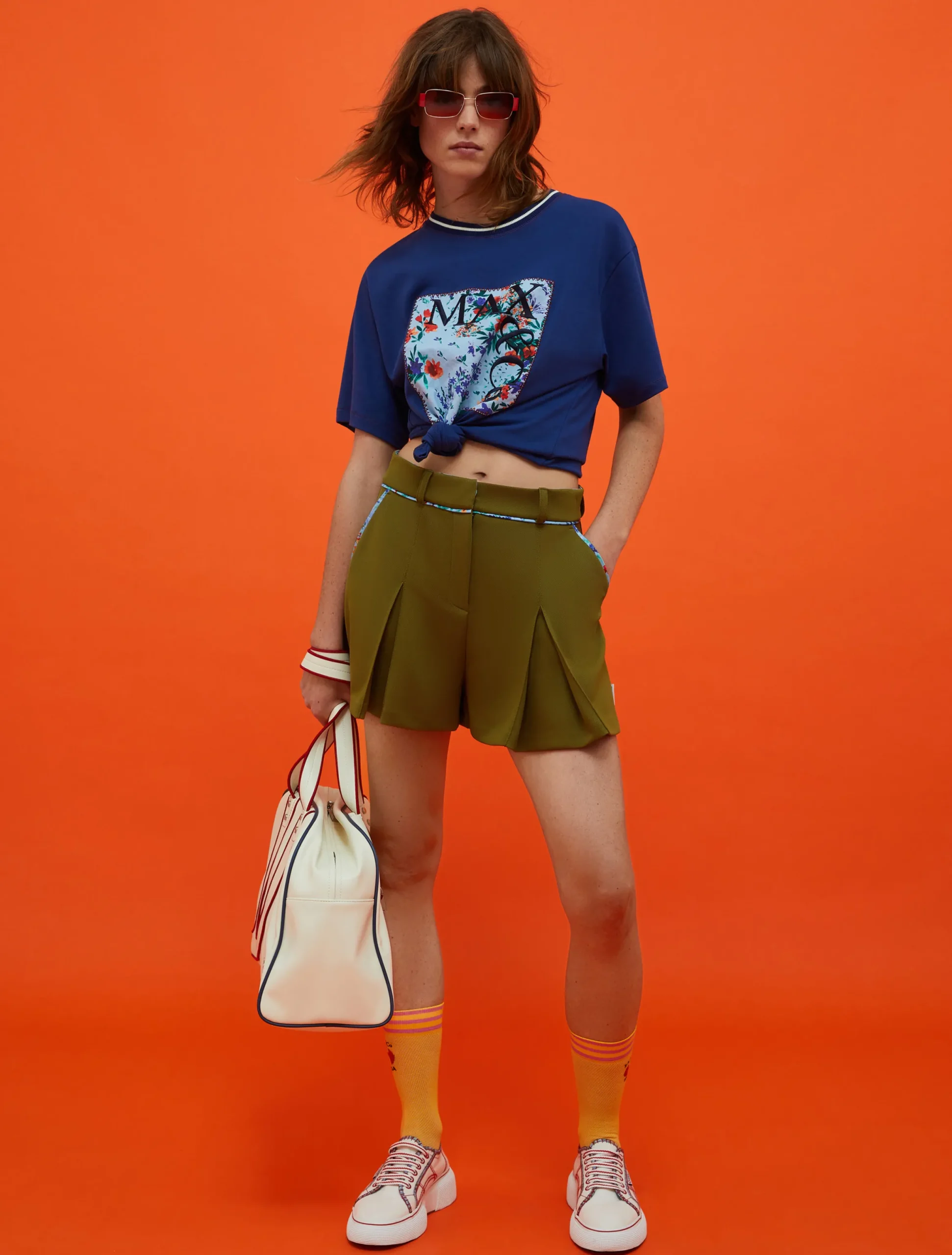 MAX&Co. with Superga logo-embroidered T-shirt