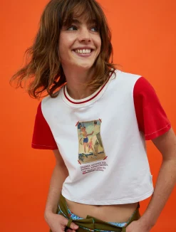 MAX&Co. with Superga printed cropped T-shirt