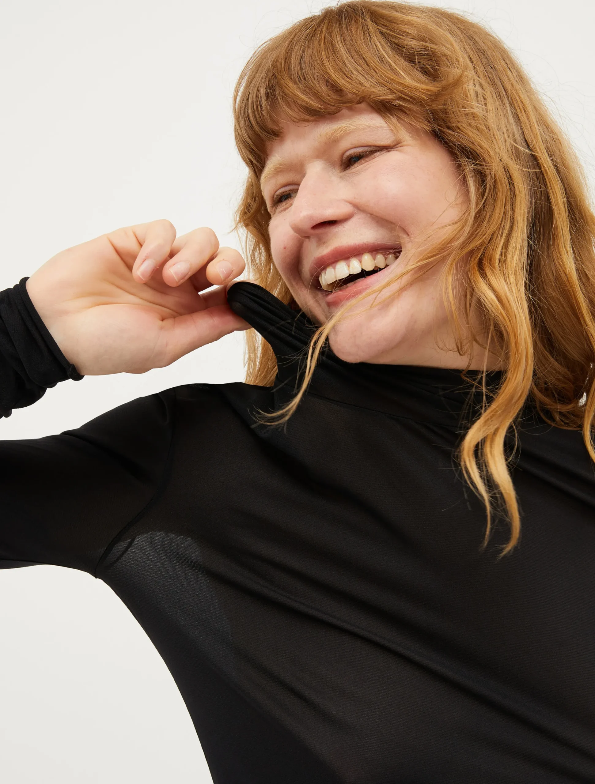 Mesh polo top