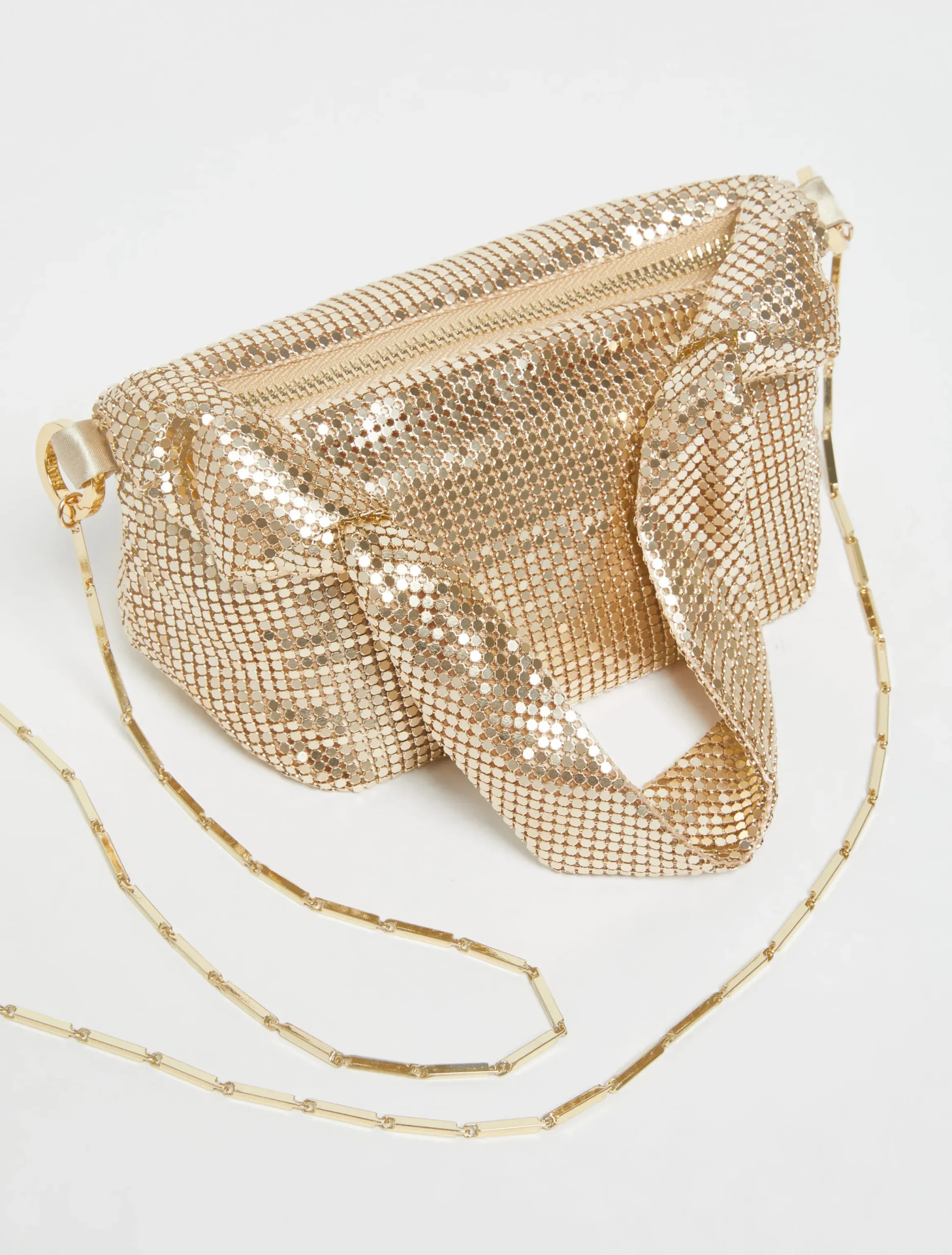 Metal mesh party bag