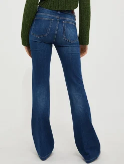 Mid-rise bootcut jeans