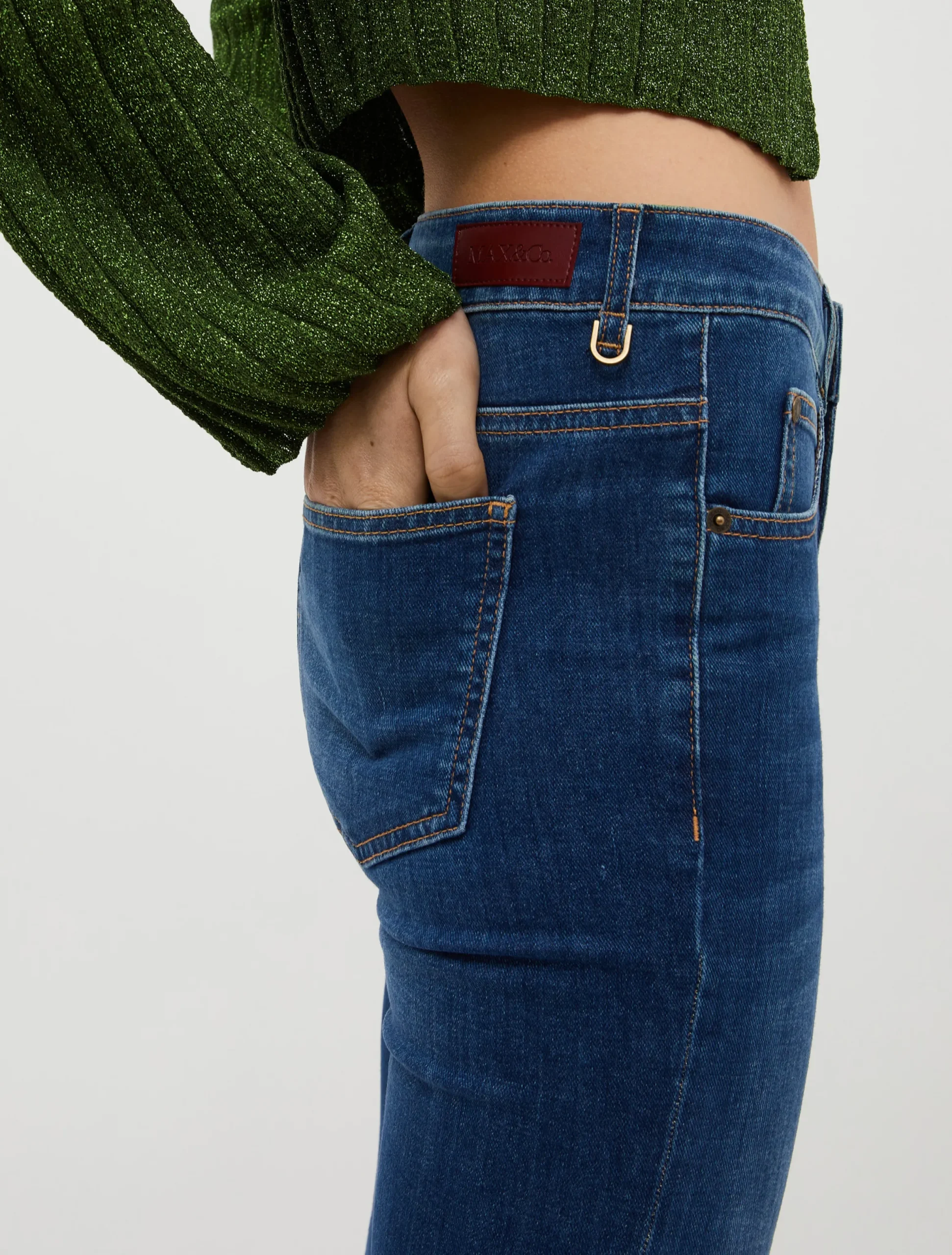 Mid-rise bootcut jeans