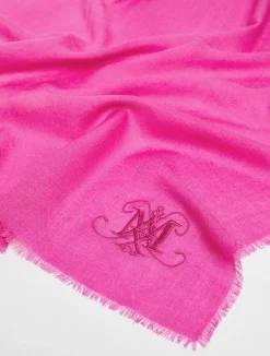 Monogrammed wool stole