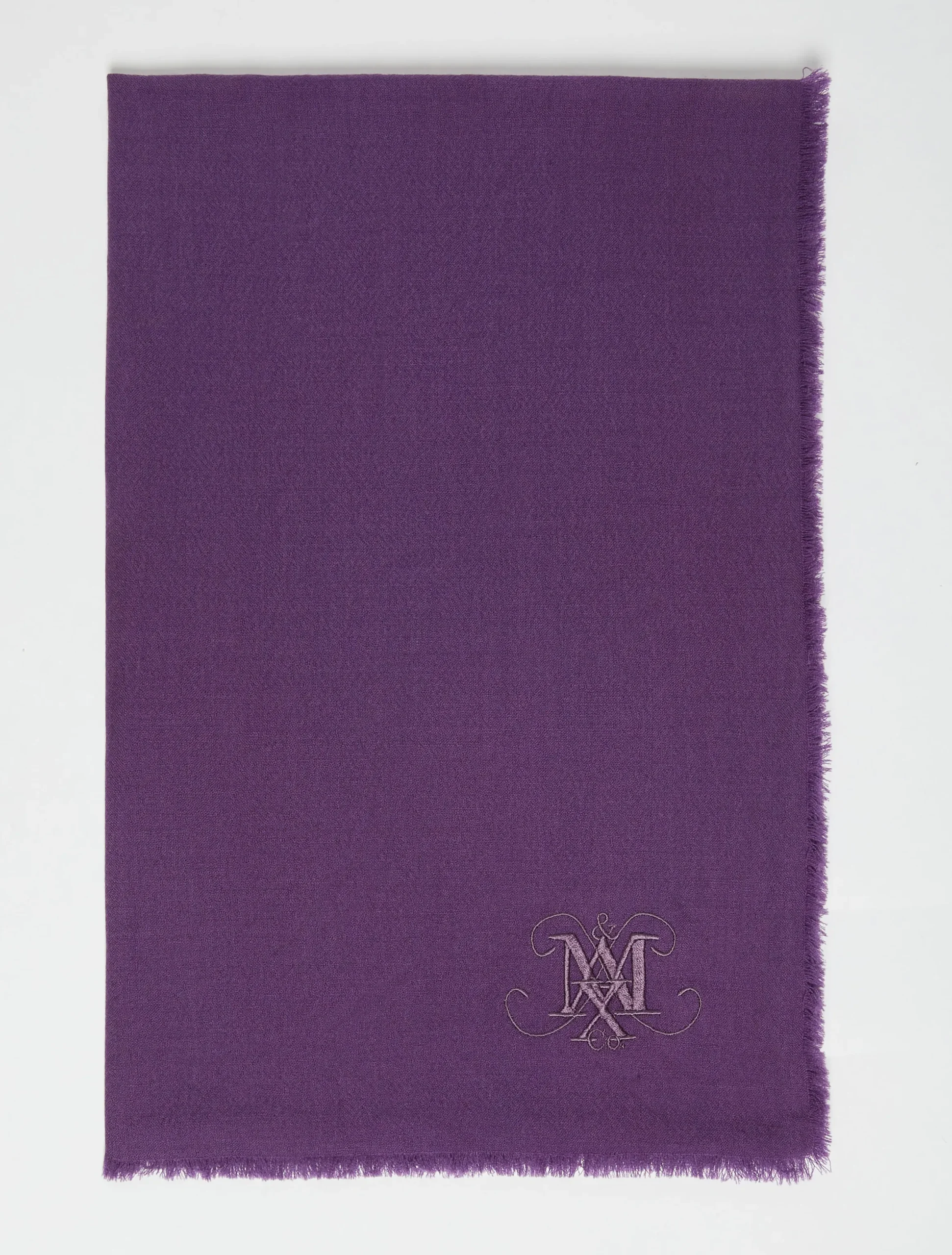 Monogrammed wool stole