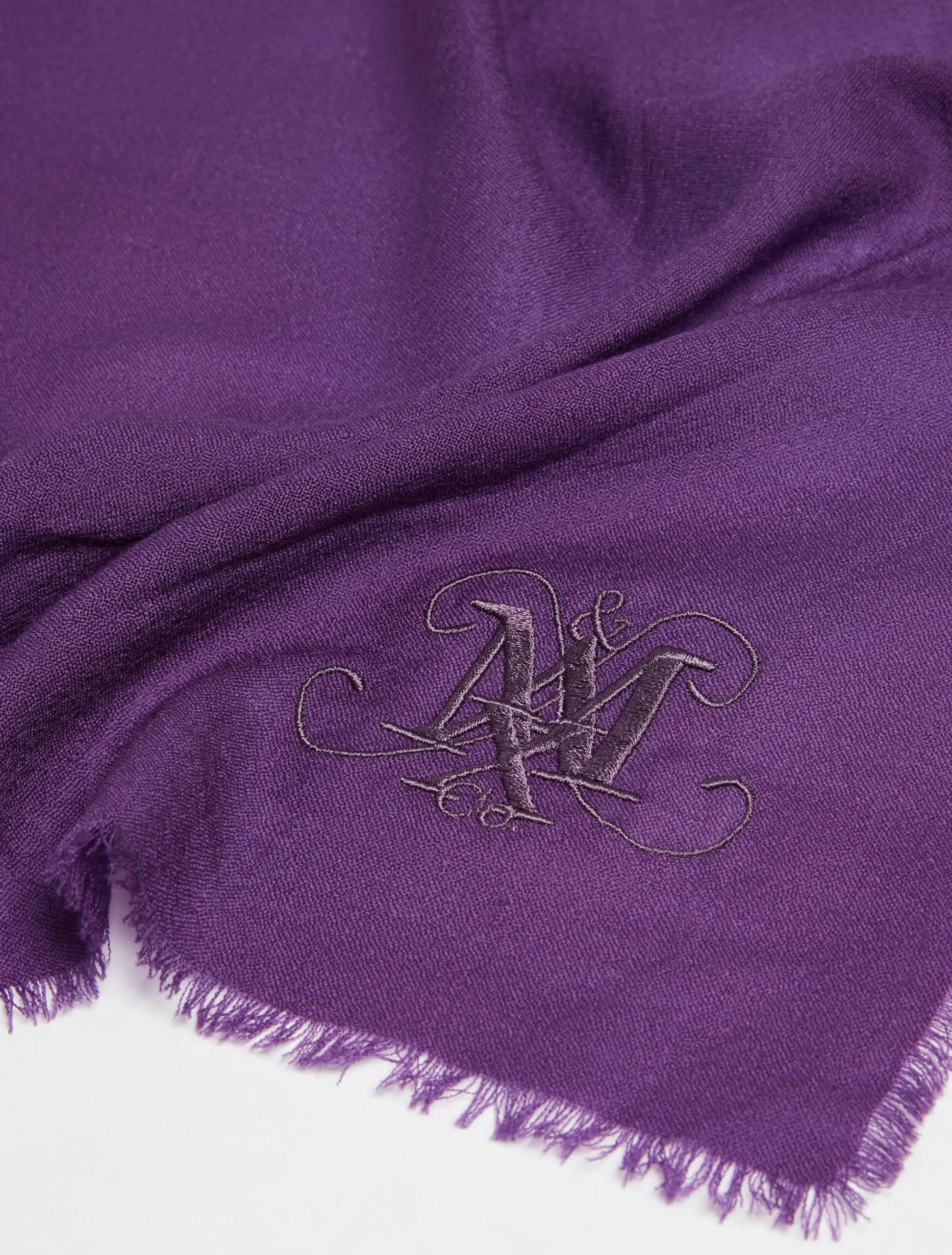 Monogrammed wool stole