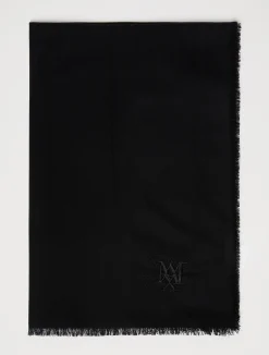 Monogrammed wool stole