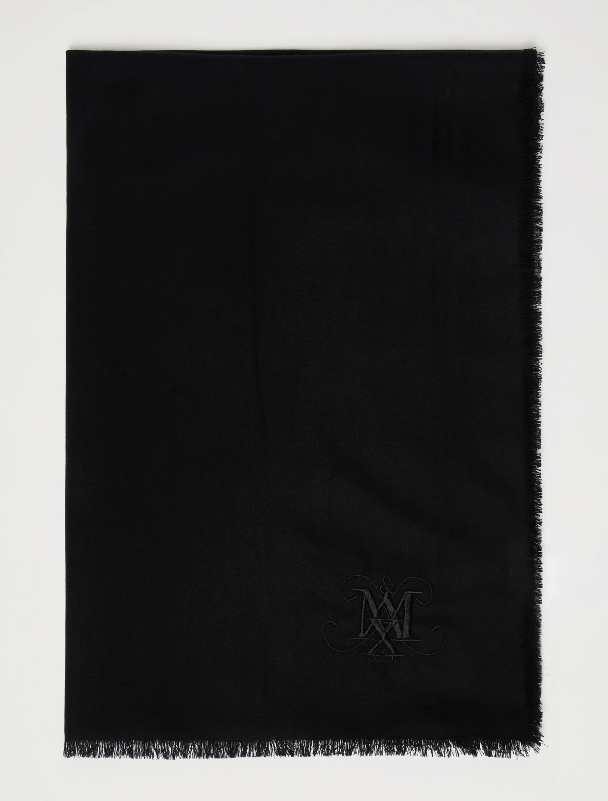Monogrammed wool stole