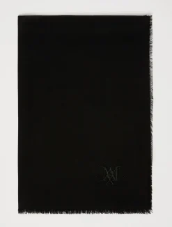 Monogrammed wool stole