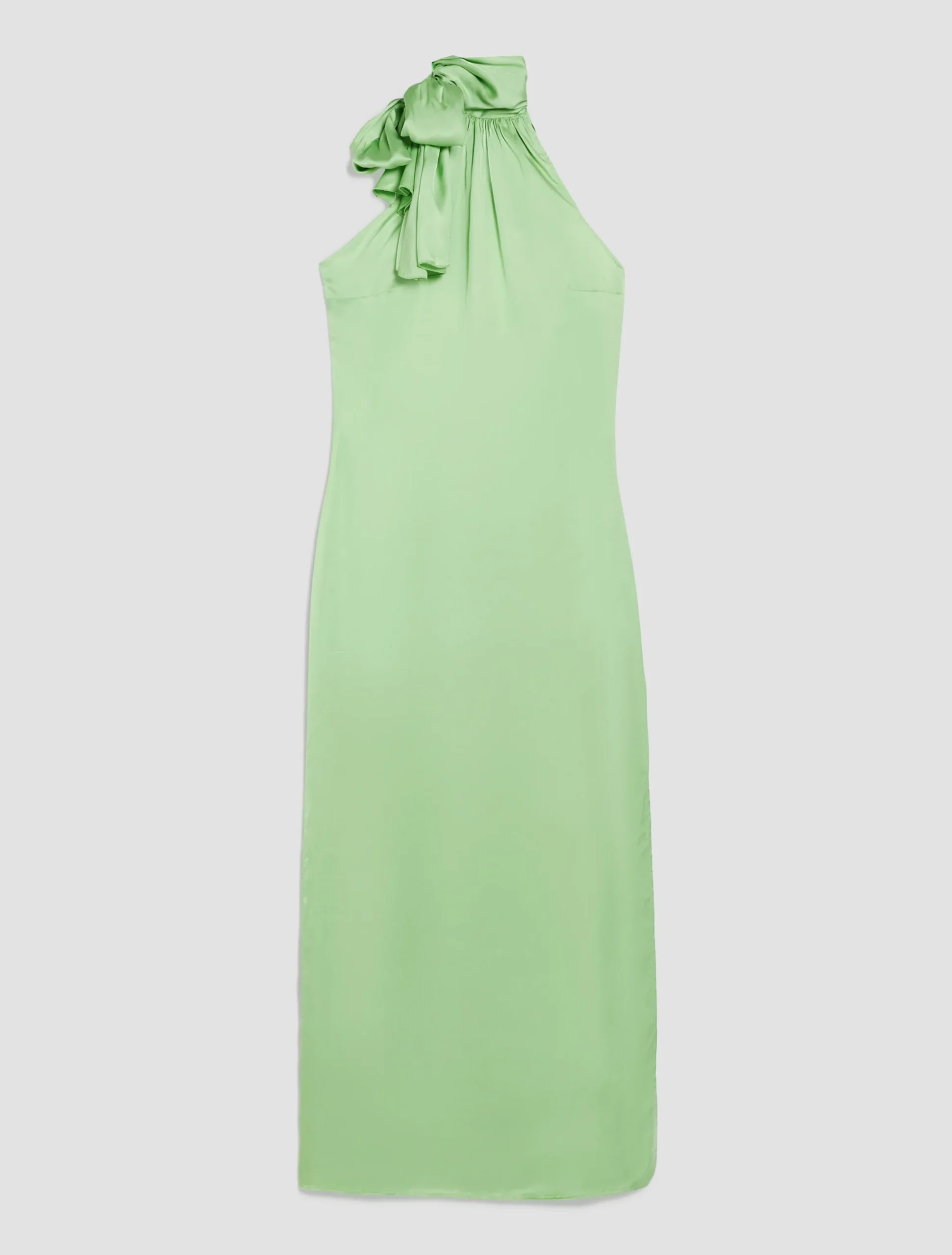 Off-the-shoulder satin dress