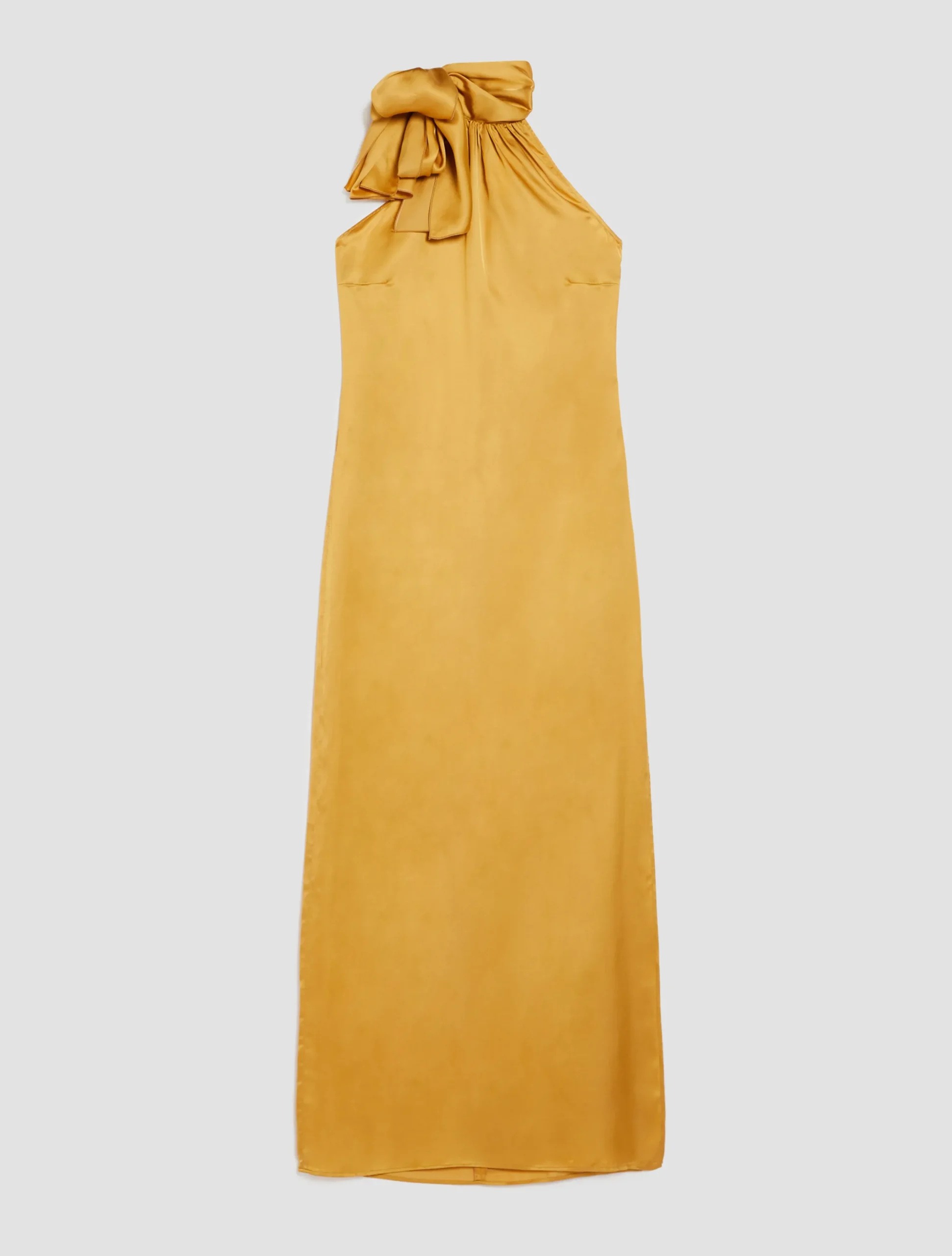 Off-the-shoulder satin dress