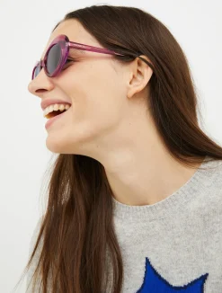 Oval butterfly sunglasses