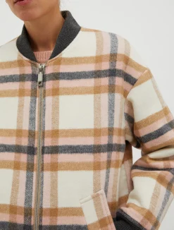 Oversized bomber jacket in a wool blend