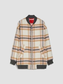 Oversized bomber jacket in a wool blend