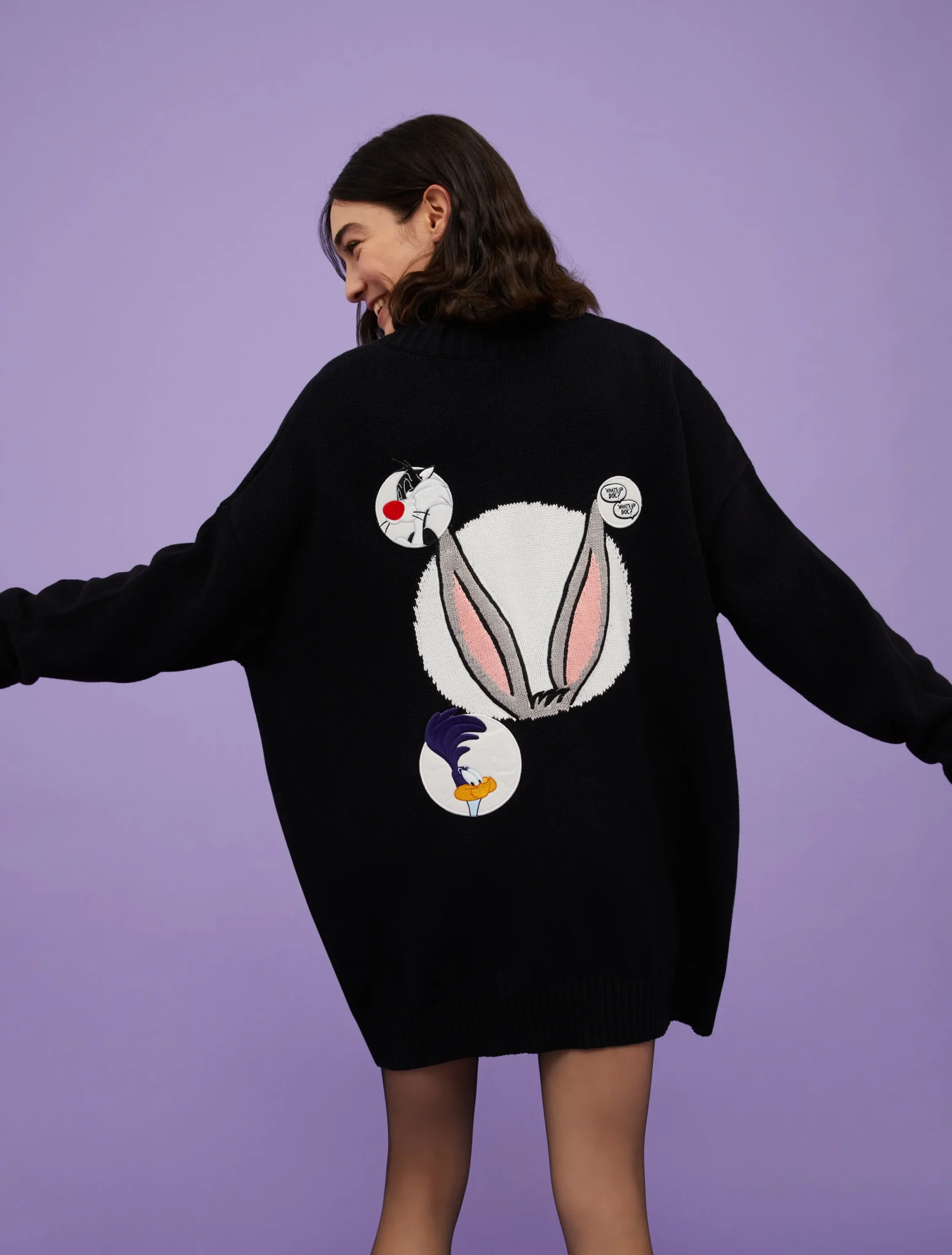 Oversized cardigan MAX&Co. with Looney Tunes