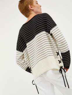 Oversized cotton and linen jumper