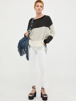 Oversized cotton and linen jumper