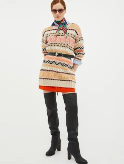 Oversized jacquard pullover
