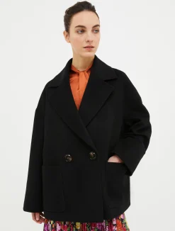 Oversized wool pea coat
