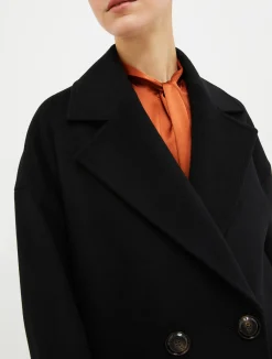 Oversized wool pea coat