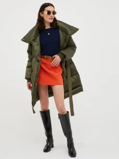 Padded feather-down puffer jacket