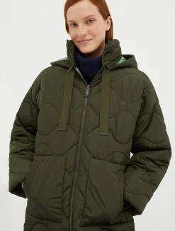 Padded hooded coat
