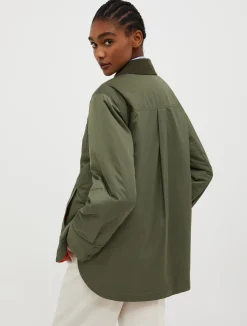 Padded shacket