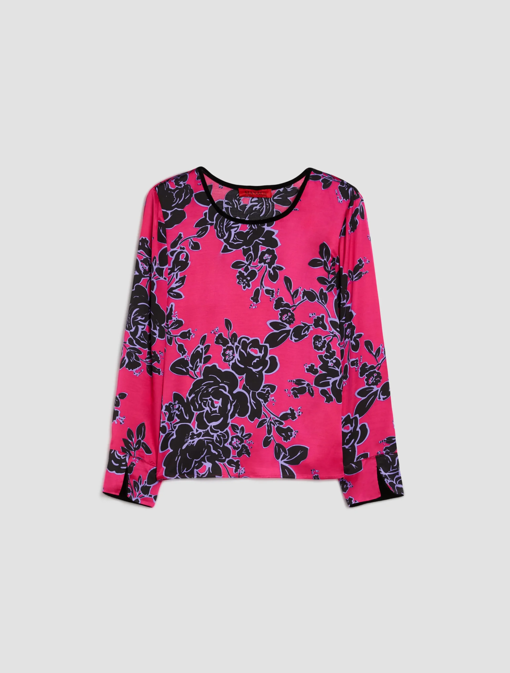 Patterned satin blouse