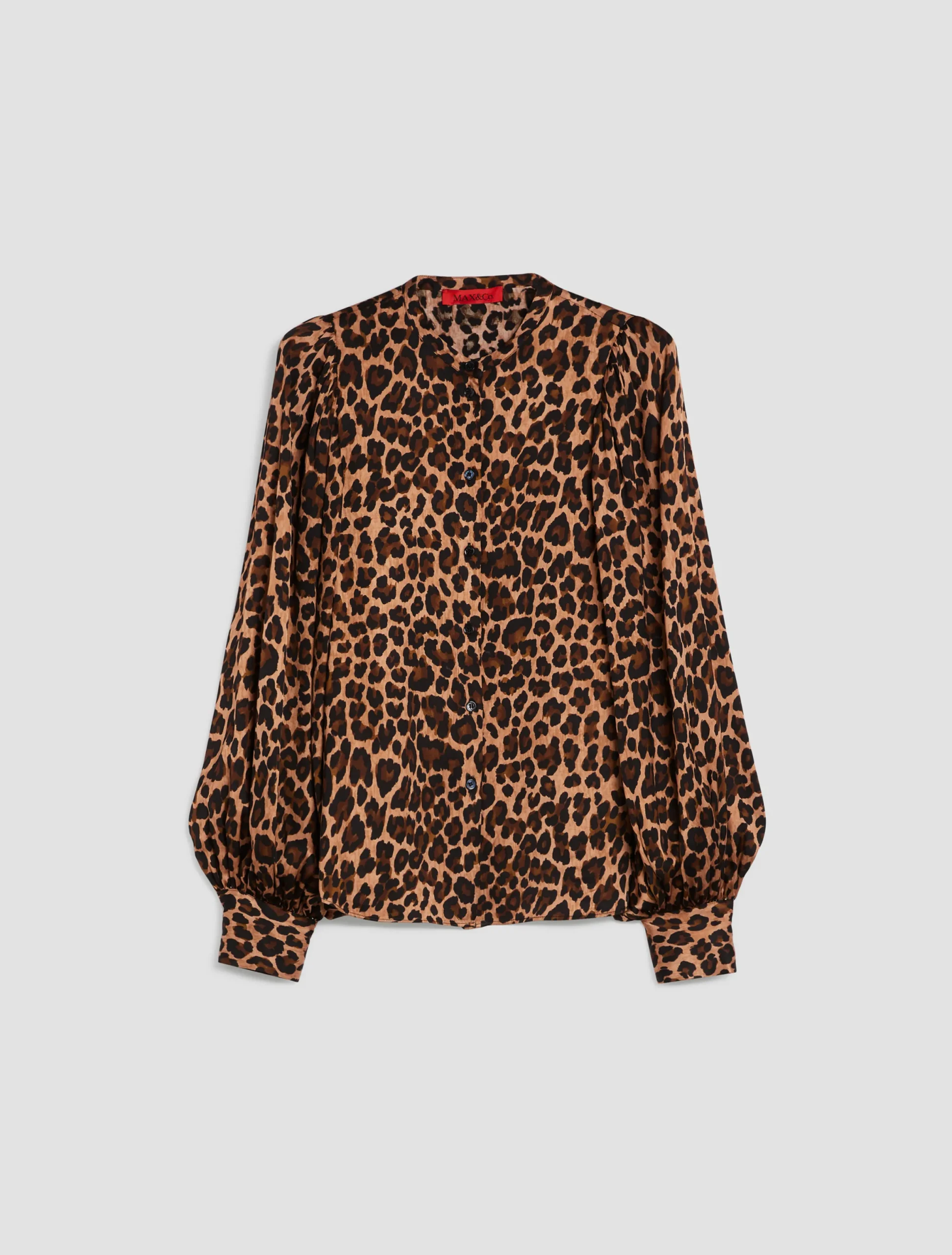 Patterned satin shirt