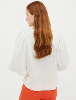 Patterned satin shirt