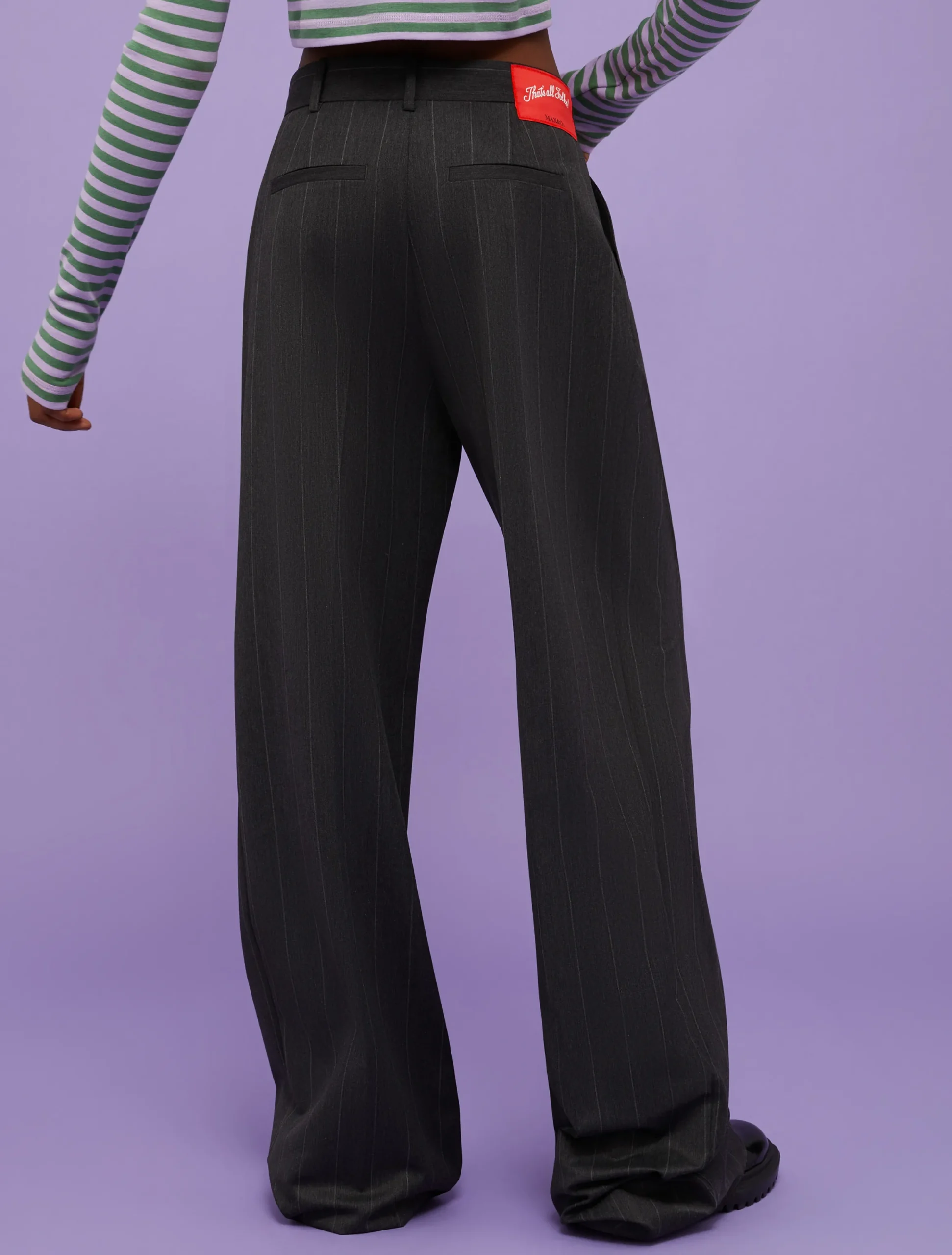 Pinstriped trousers MAX&Co. with Looney Tunes