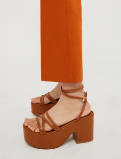 Platform lizard-print wedge sandals
