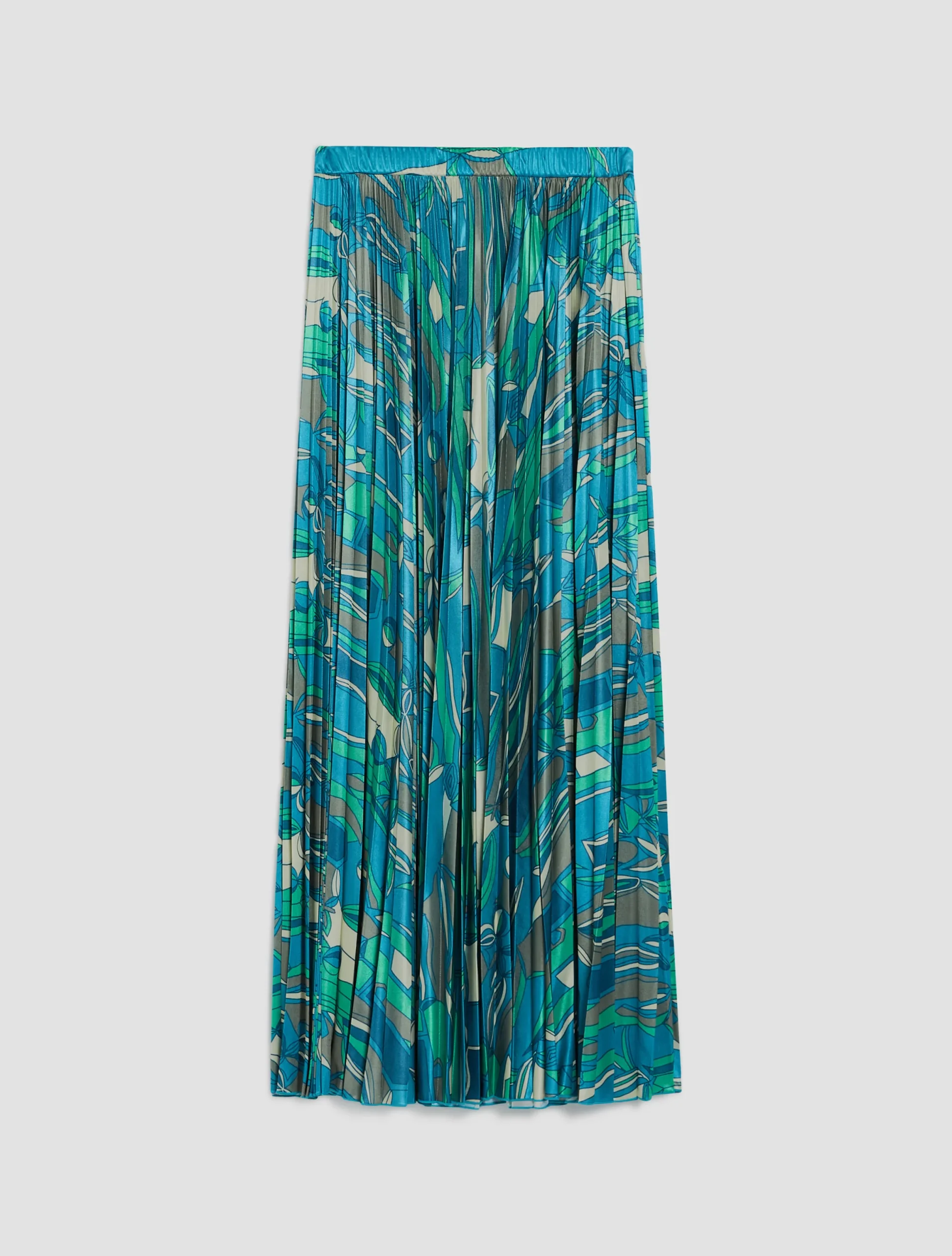 Pleated jersey skirt