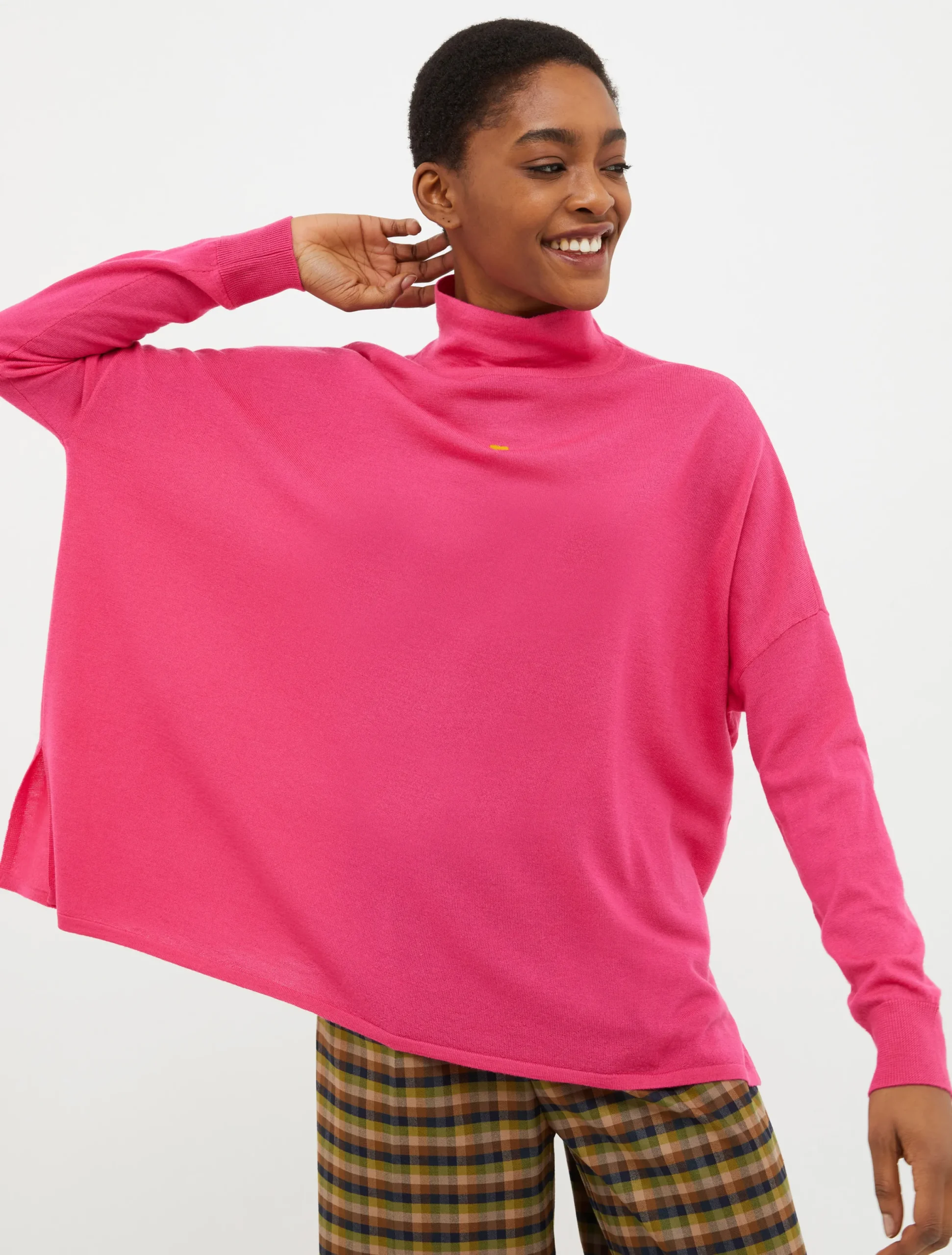Polo neck wool jumper