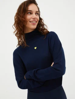 Polo neck wool jumper