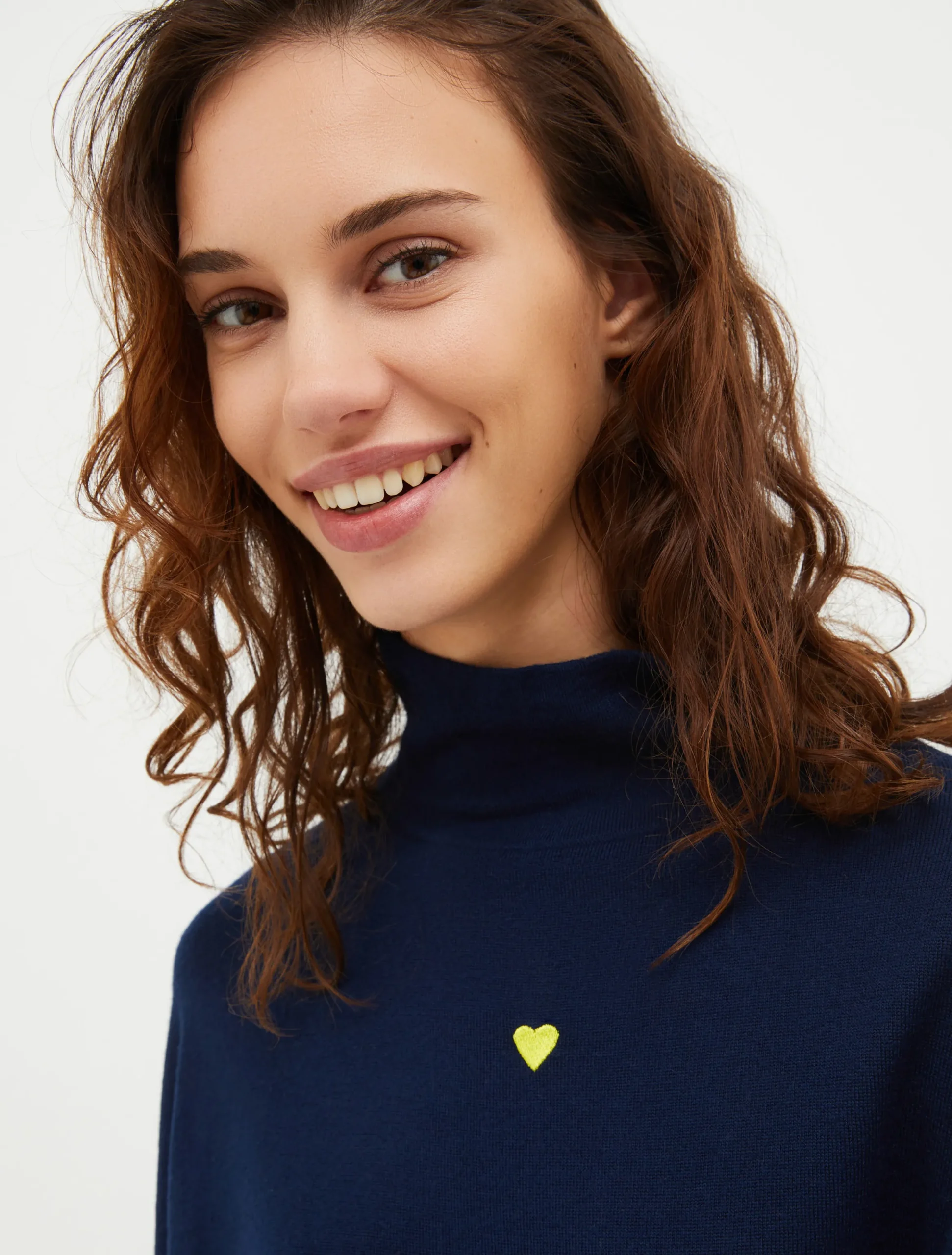 Polo neck wool jumper