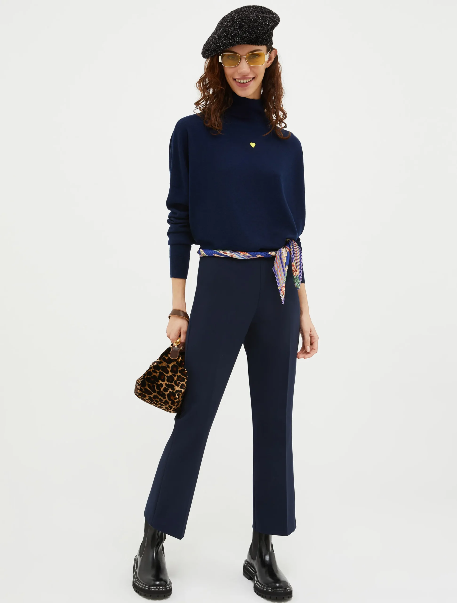 Polo neck wool jumper