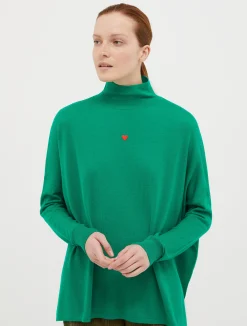 Polo neck wool jumper