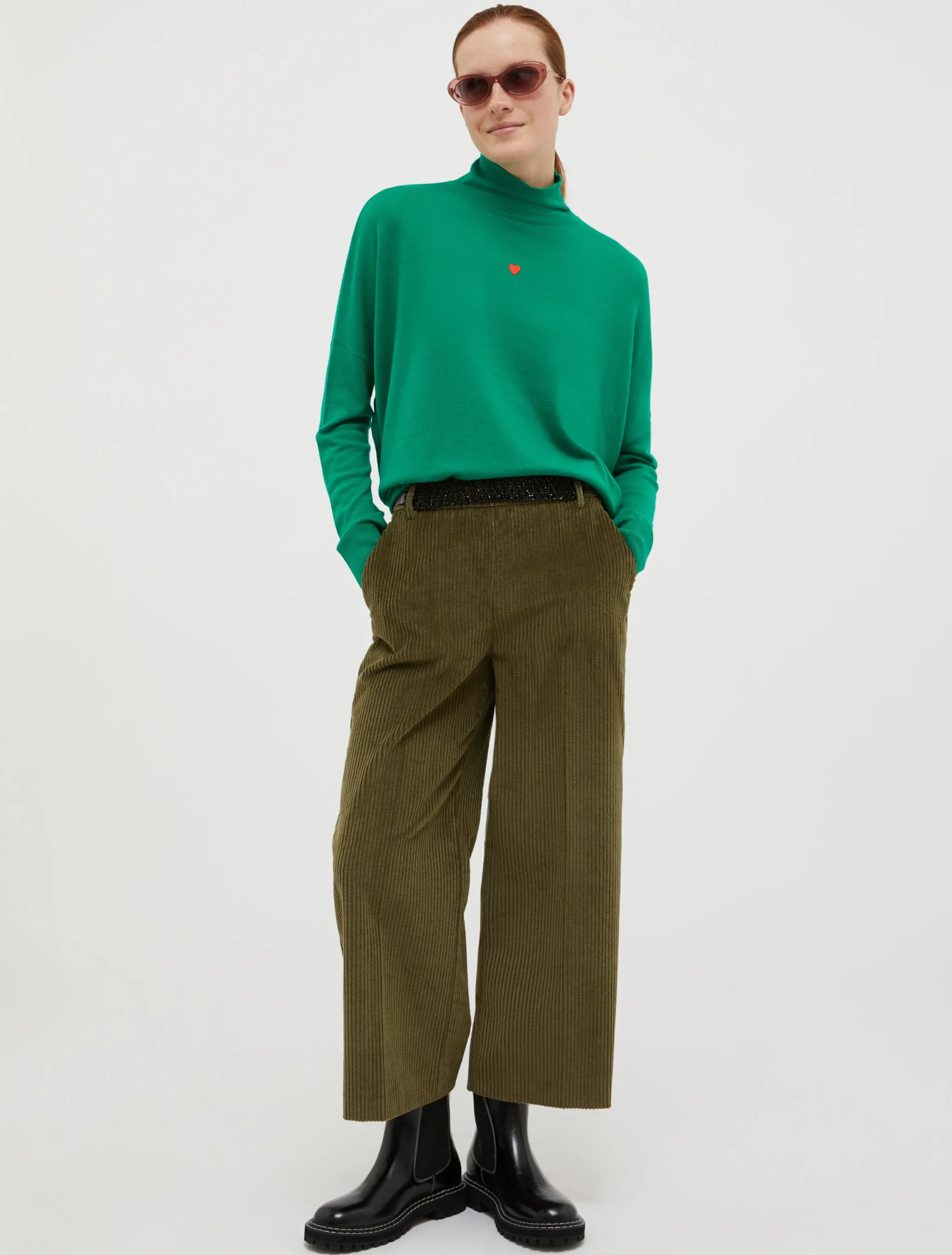 Polo neck wool jumper