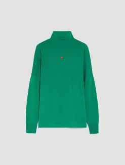 Polo neck wool jumper